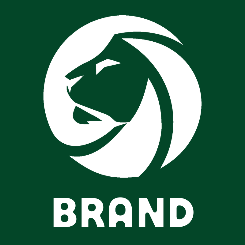 Negative Space Lion Circle Badge preview