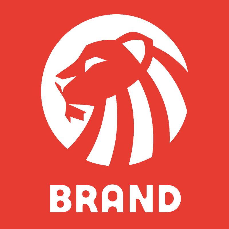 Negative Space Lion Circle Badge preview