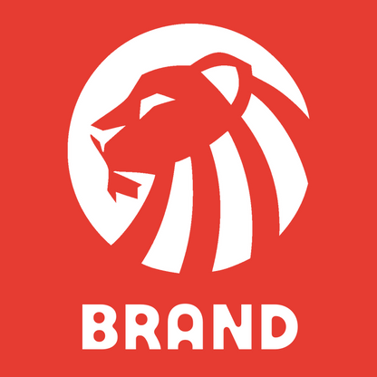 Negative Space Lion Circle Badge preview