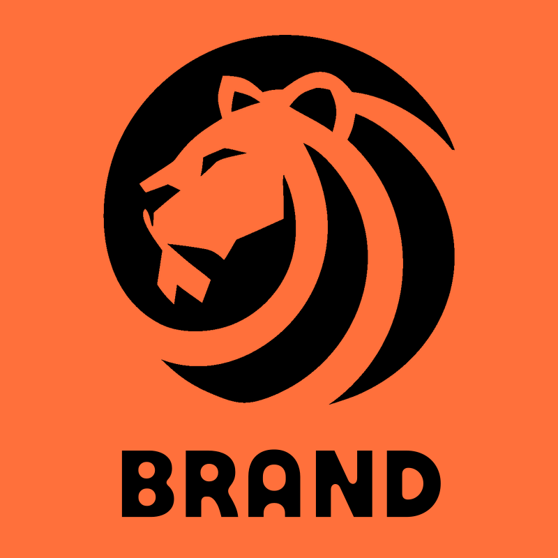 Negative Space Lion Circle Badge preview