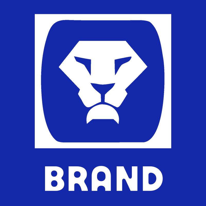 Negative Space Lion Face Badge preview