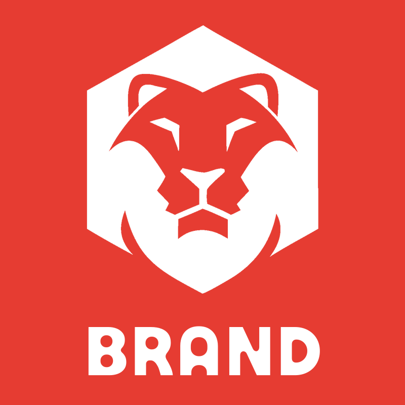Negative Space Lion Hexagon Badge preview