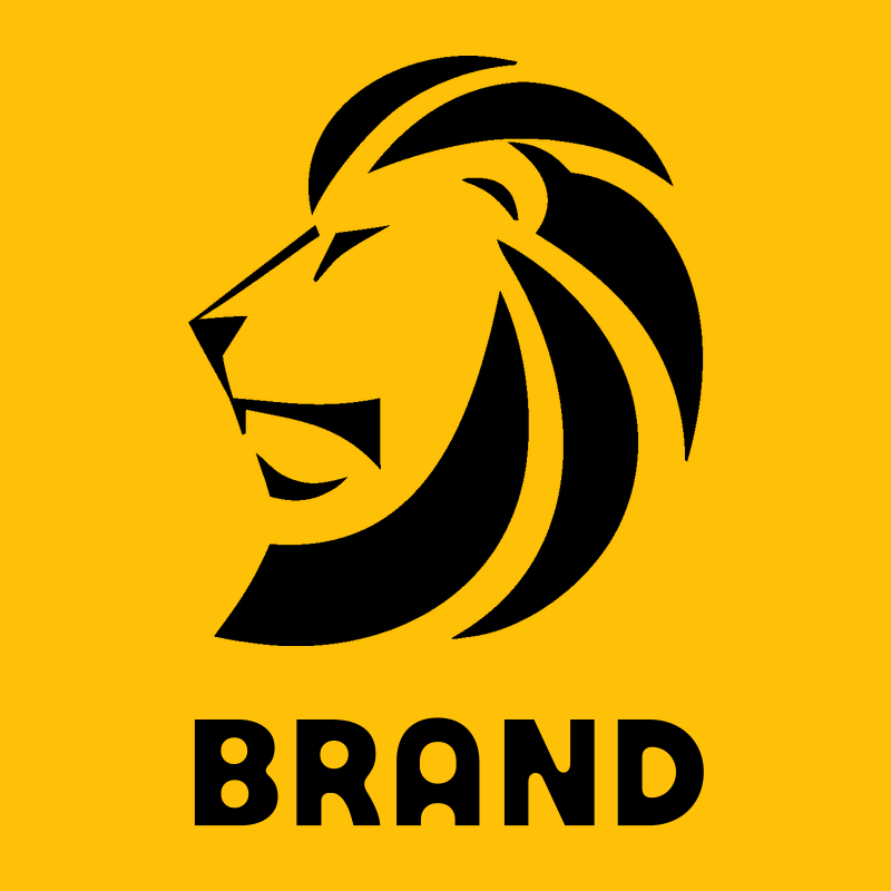 Negative Space Lion Profile Mark preview