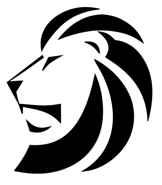 Negative Space Lion Profile Mark
