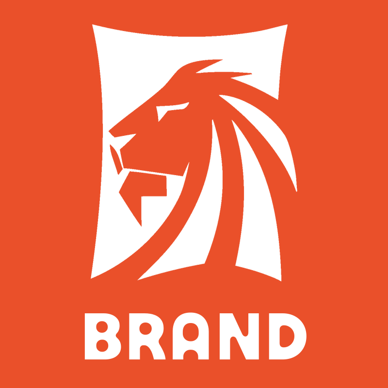 Negative Space Lion Shield Emblem preview