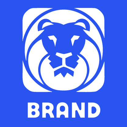 Negative Space Lion Square Badge preview