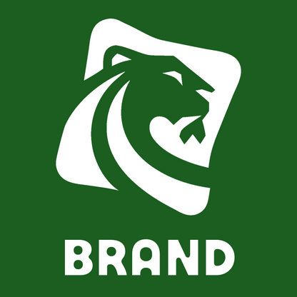 Negative Space Lion Square Badge preview