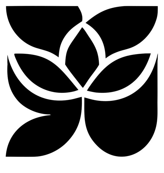 Negative Space Lotus Leaf Badge