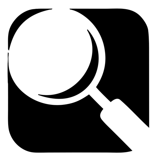 Negative Space Magnifier Badge