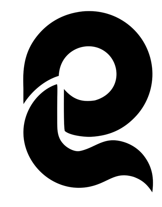 Negative Space Magnifier Letter Icon