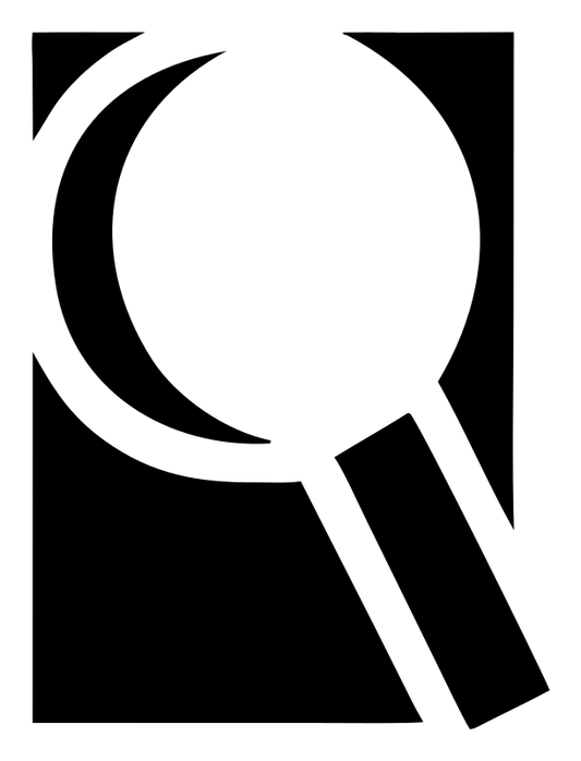 Negative Space Magnifier Rectangle Mark