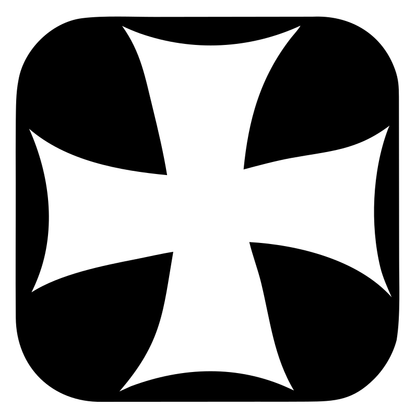 Negative Space Maltese Cross Badge