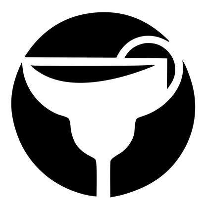 Negative Space Margarita Circle Logo