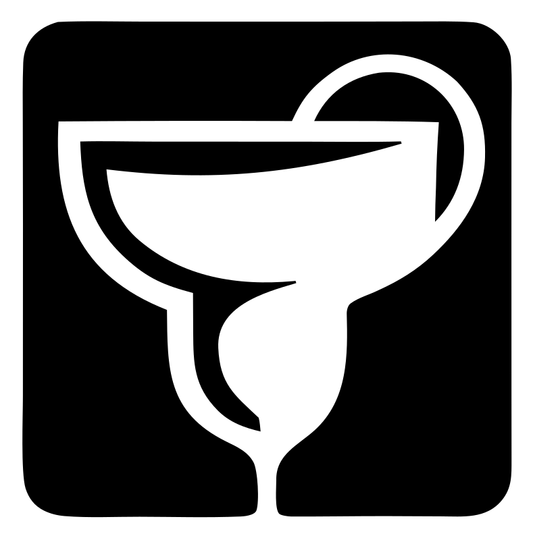 Negative Space Margarita Square Icon