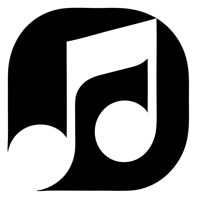 Negative Space Music Note Emblem