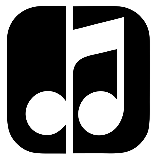 Negative Space Note Square Logo