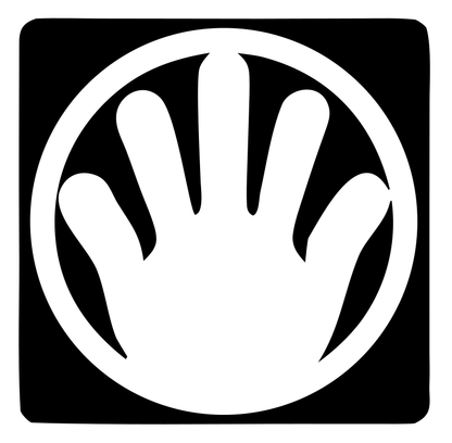 Negative Space Open Hand Badge