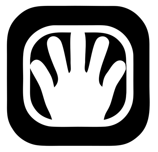 Negative Space Open Hand Badge