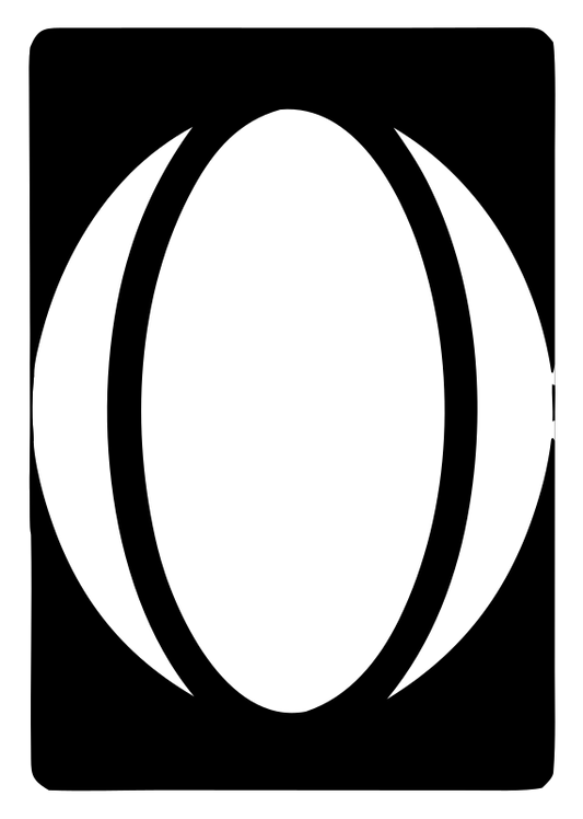 Negative Space Oval Ball Emblem