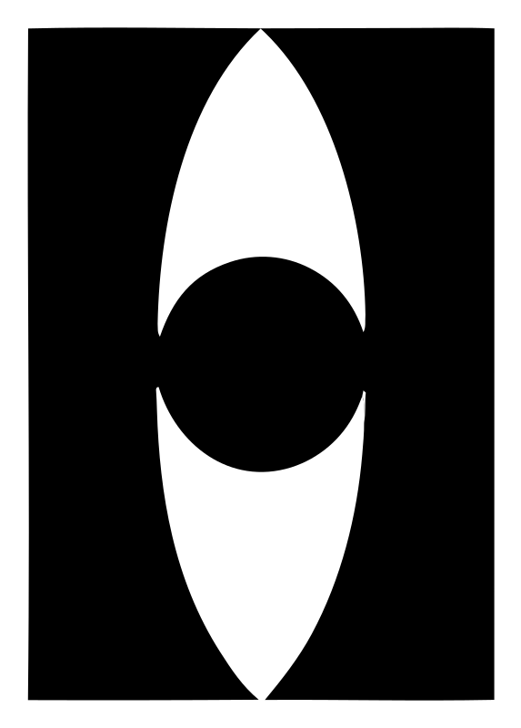 Negative Space Oval Eye Icon