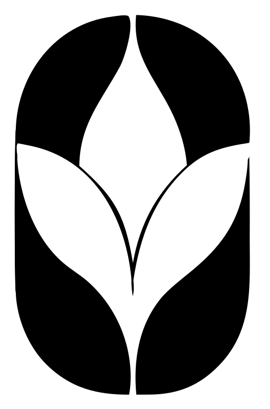 Negative Space Oval Lotus Mark