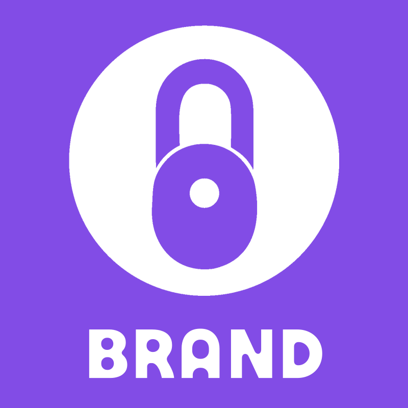 Negative Space Padlock Circle Badge preview