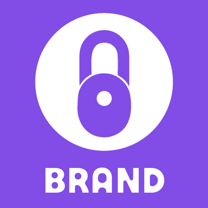 Negative Space Padlock Circle Badge preview