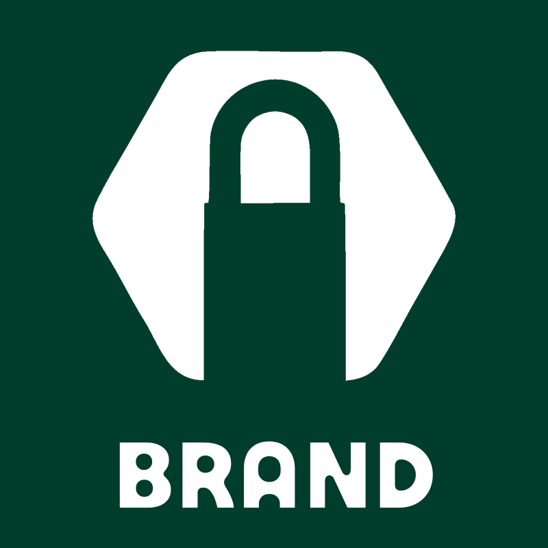 Negative Space Padlock Hexagon Badge preview