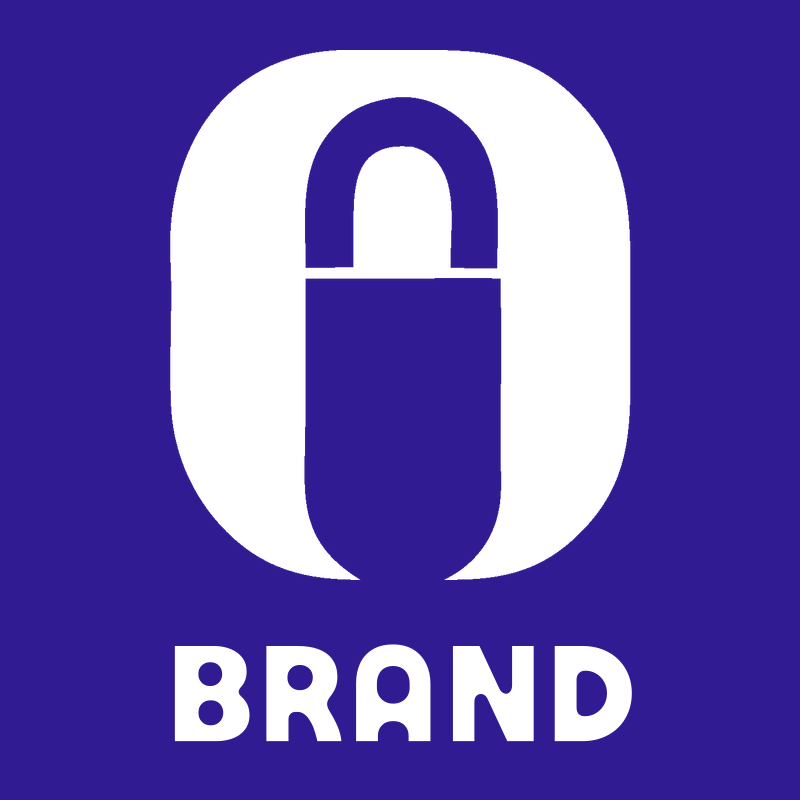 Negative Space Padlock Rounded Badge preview
