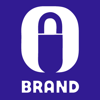 Negative Space Padlock Rounded Badge preview
