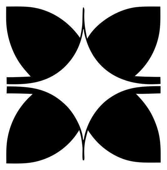 Negative Space Petal Compass Mark