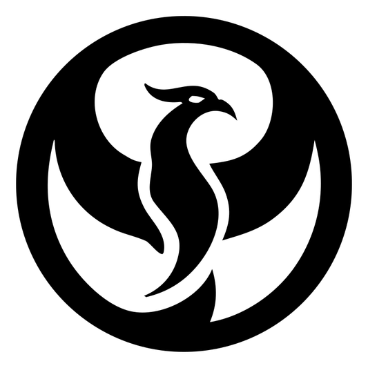 Negative Space Phoenix Circle Badge