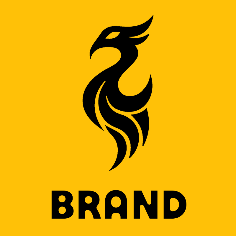 Negative Space Phoenix Tail Logo preview