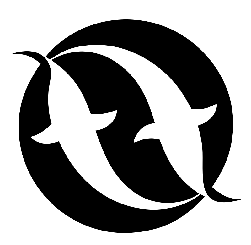 Negative Space Pisces Fish Badge
