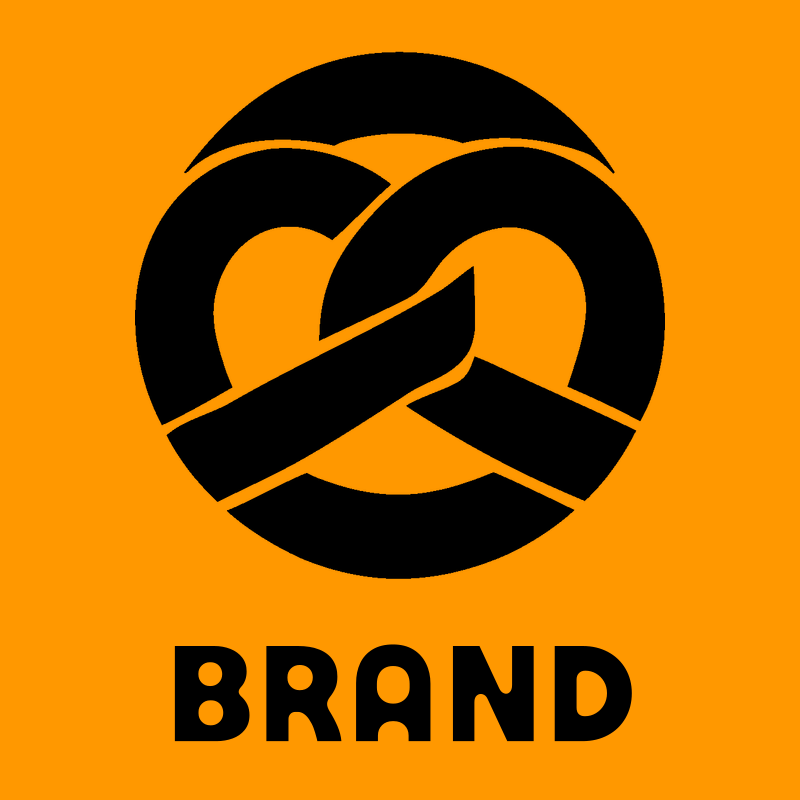 Negative Space Pretzel Circle Badge preview