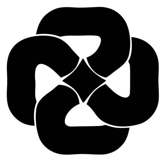 Negative Space Pretzel Rosette Mark