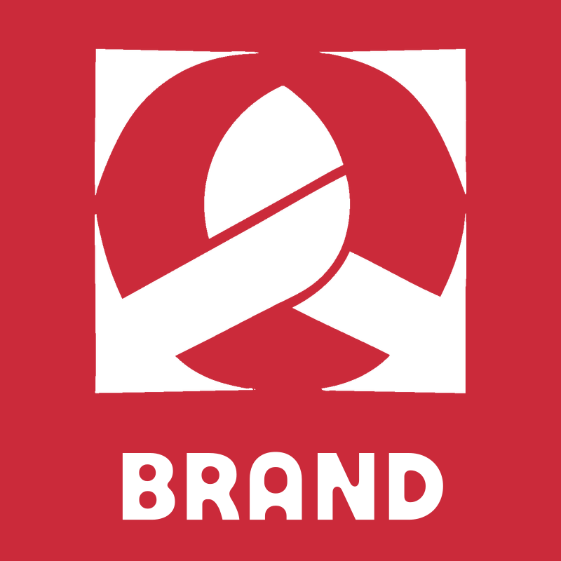 Negative Space Pretzel Square Icon preview