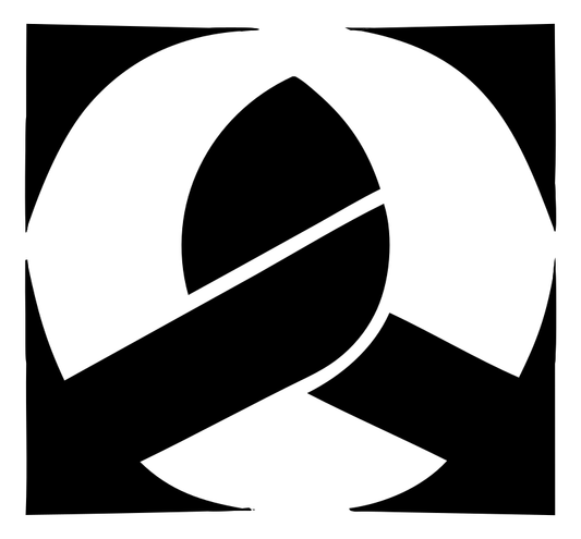Negative Space Pretzel Square Icon