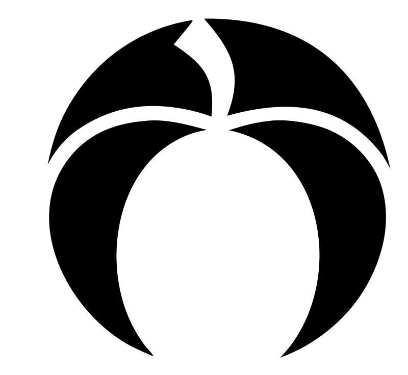 Negative Space Pumpkin Circle Badge