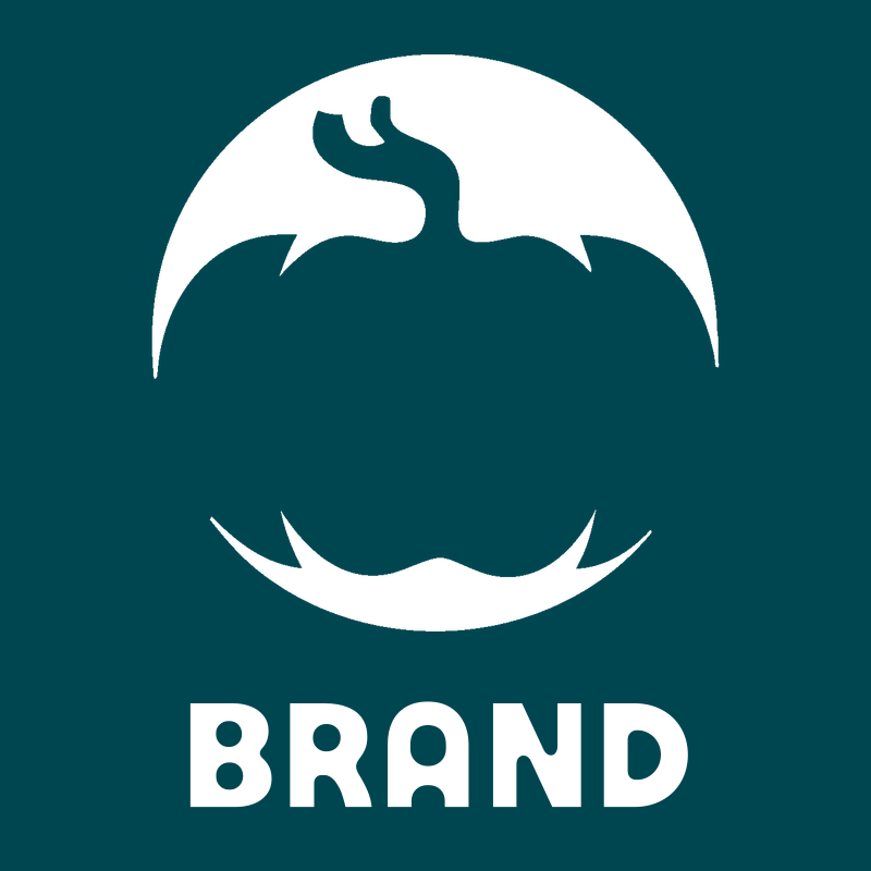 Negative Space Pumpkin Circle Badge preview