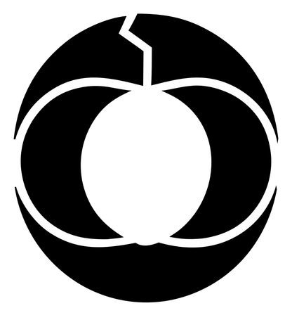 Negative Space Pumpkin Circle Badge