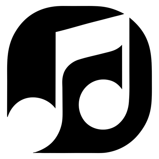 Negative Space Quarter Note Crest