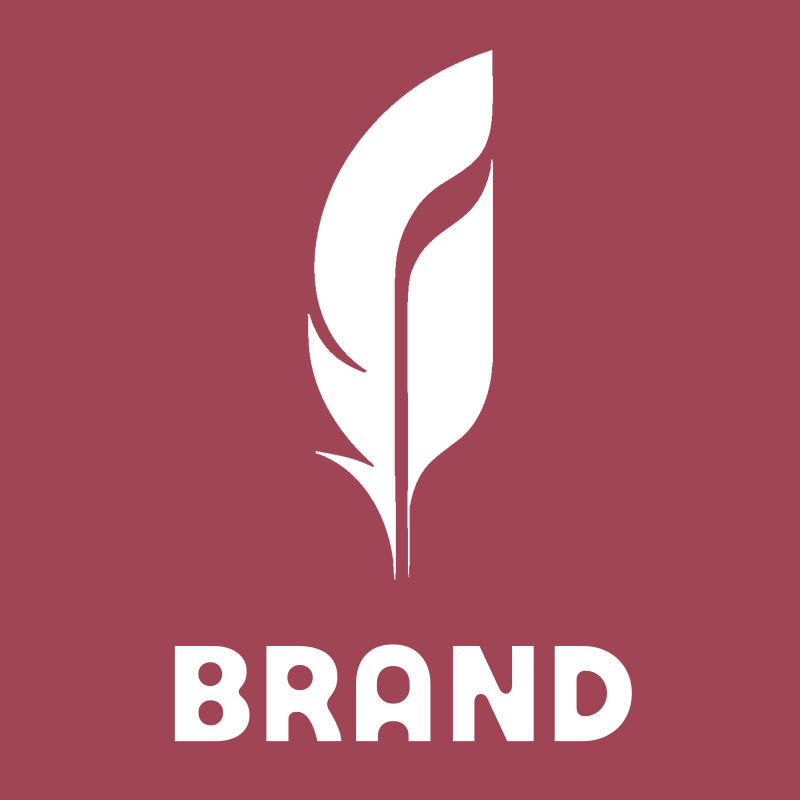 Negative Space Quill Writing Logo preview