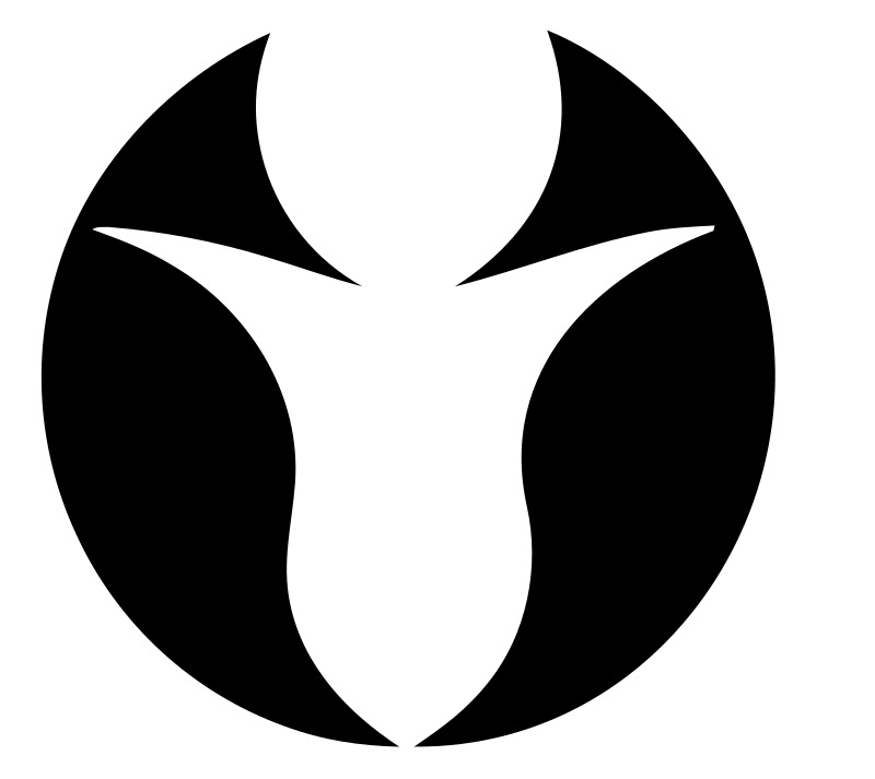 Negative Space Ram Circle Badge