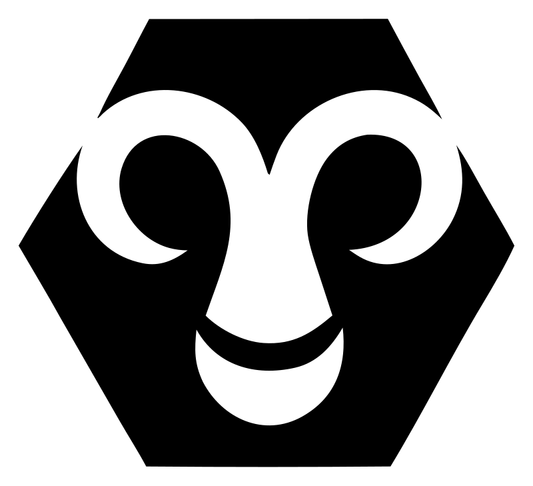 Negative Space Ram Face Crest