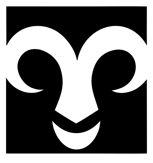 Negative Space Ram Face Crest