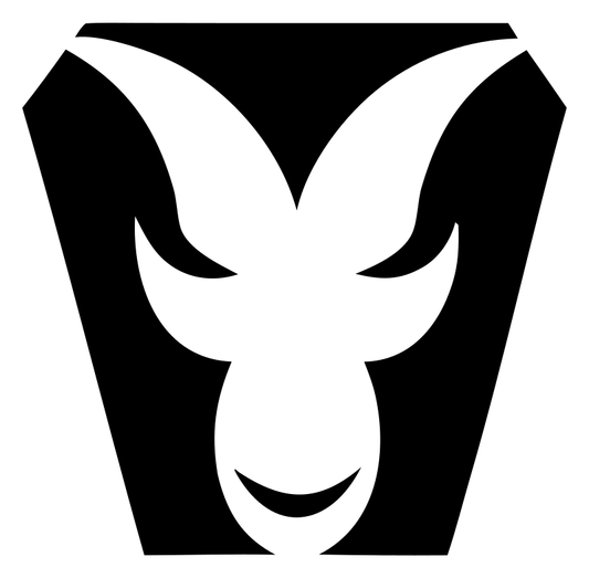 Negative Space Ram Face Crest