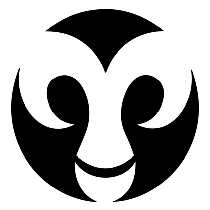 Negative Space Ram Face Emblem