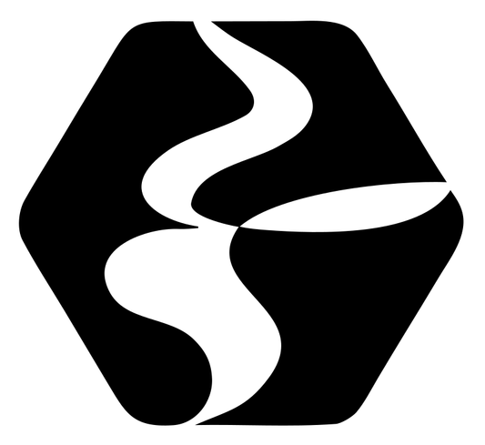 Negative Space River Wave Badge