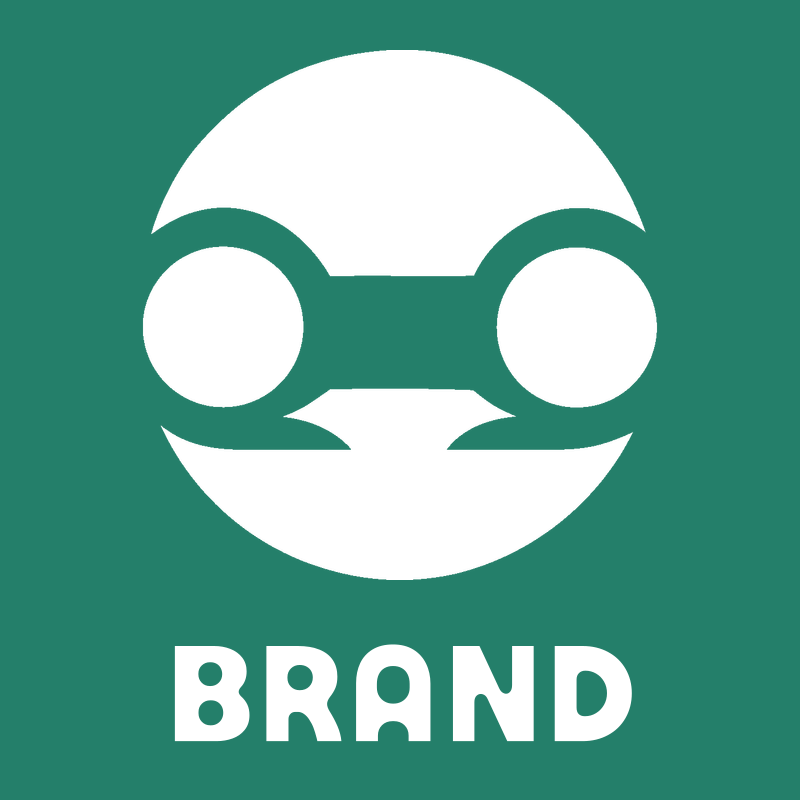 Negative Space Robot Face Badge preview